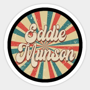 Circle Design Munson Proud Name Birthday 70s 80s 90s Styles Sticker